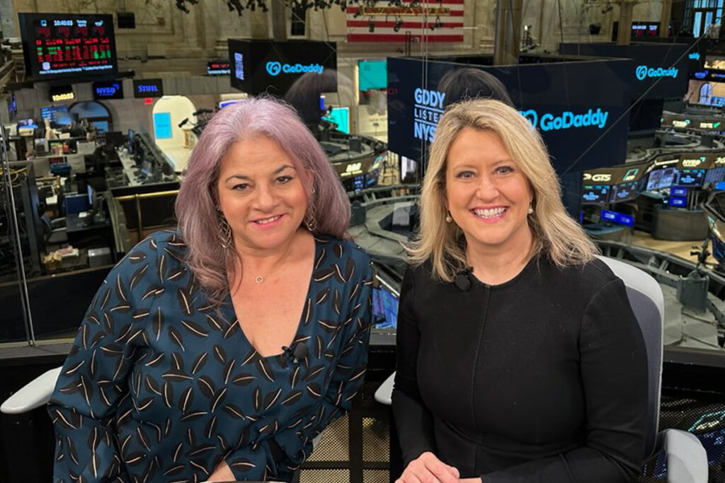 Diane Strand and Jane King, Host of New to the Street, at the NY Stock Exchange