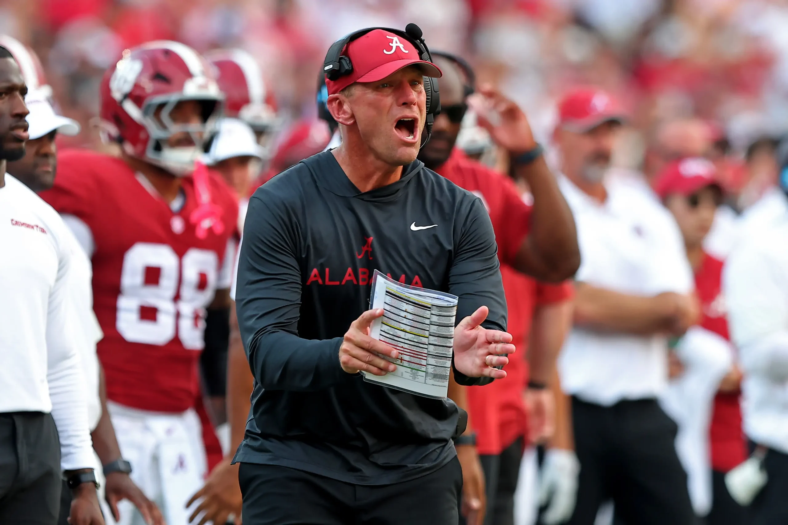Florida state v alabama tuscaloosa alabama september 19 head coach kalen