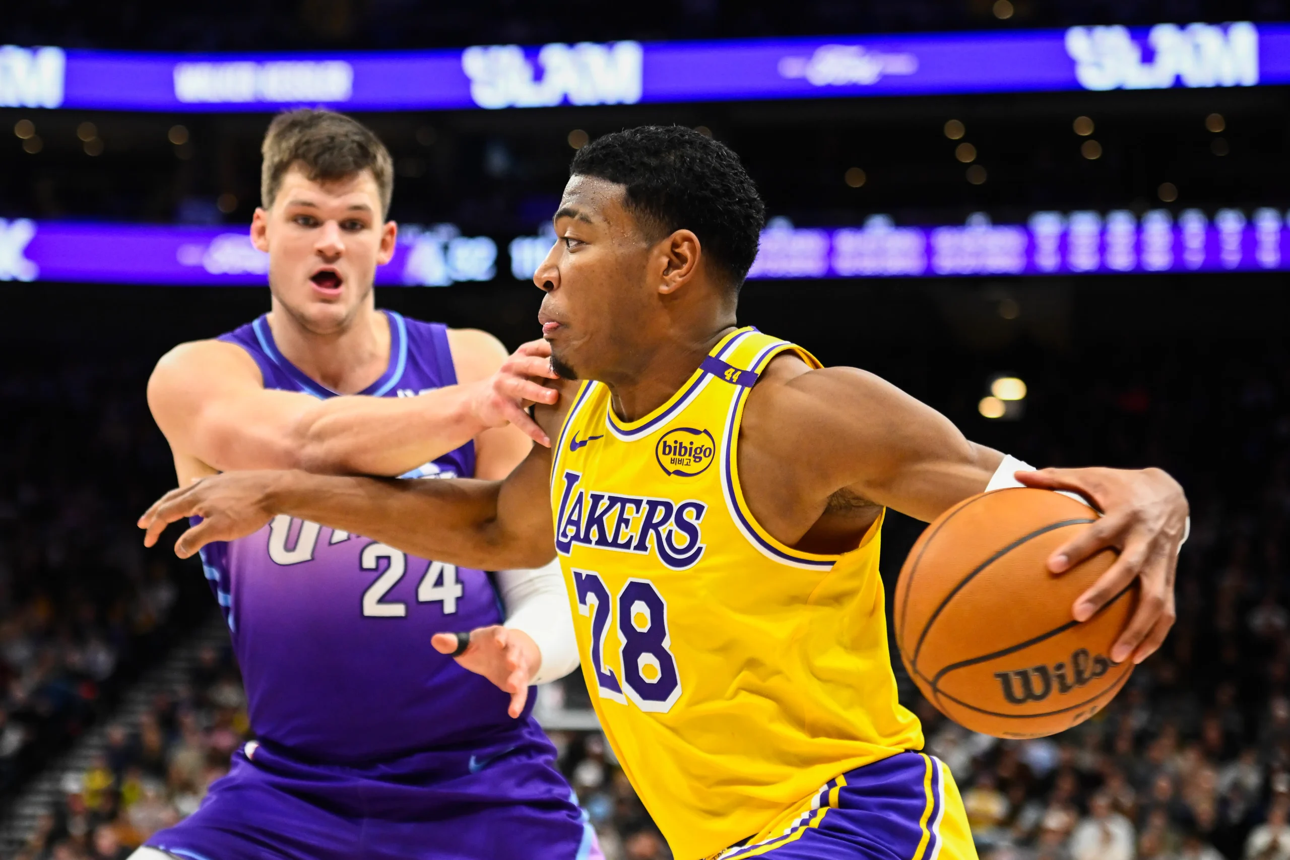 Los angeles lakers v utah jazz salt lake city utah february