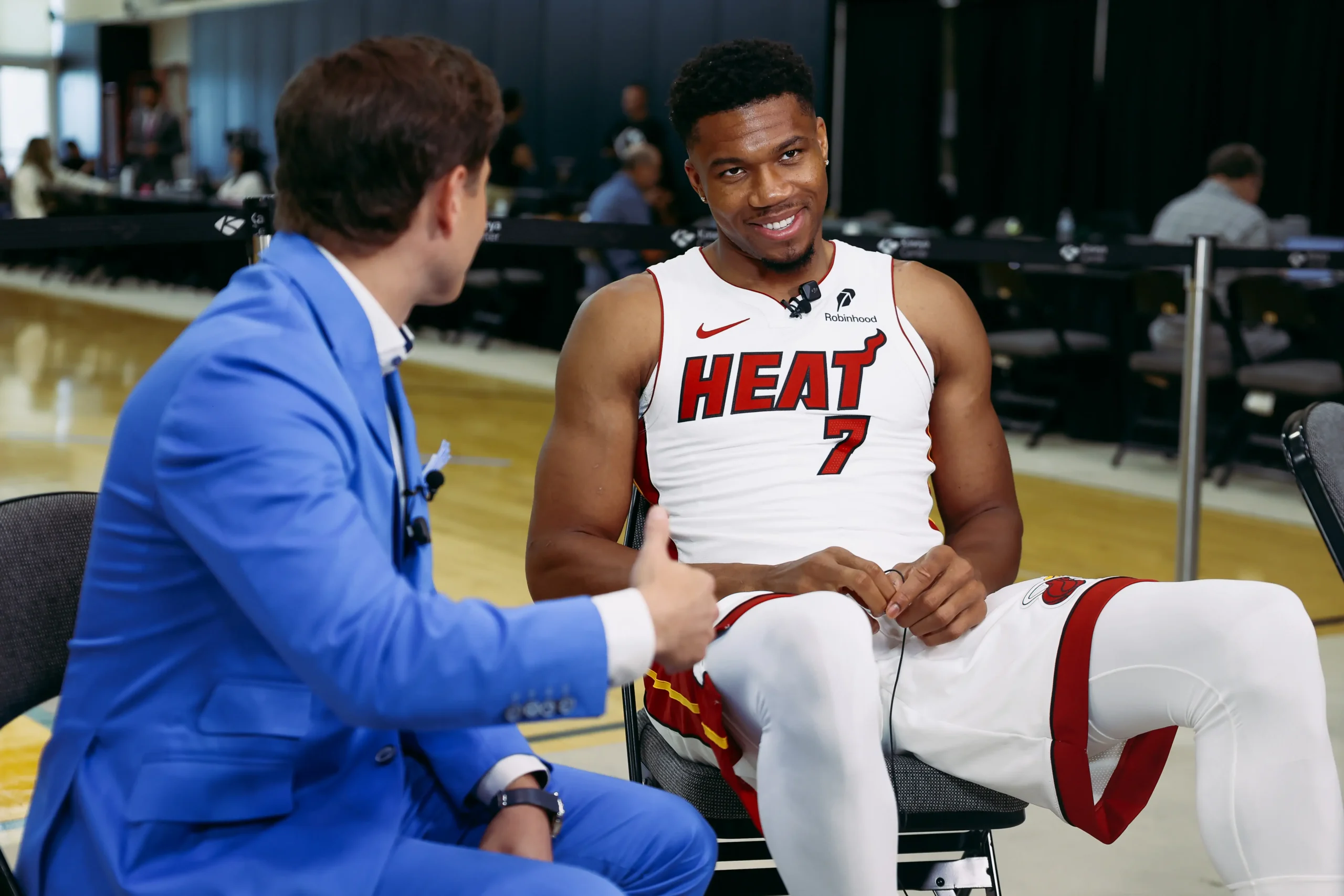 Miami heat media day miami florida september 28 giannis antetokounmpo 7