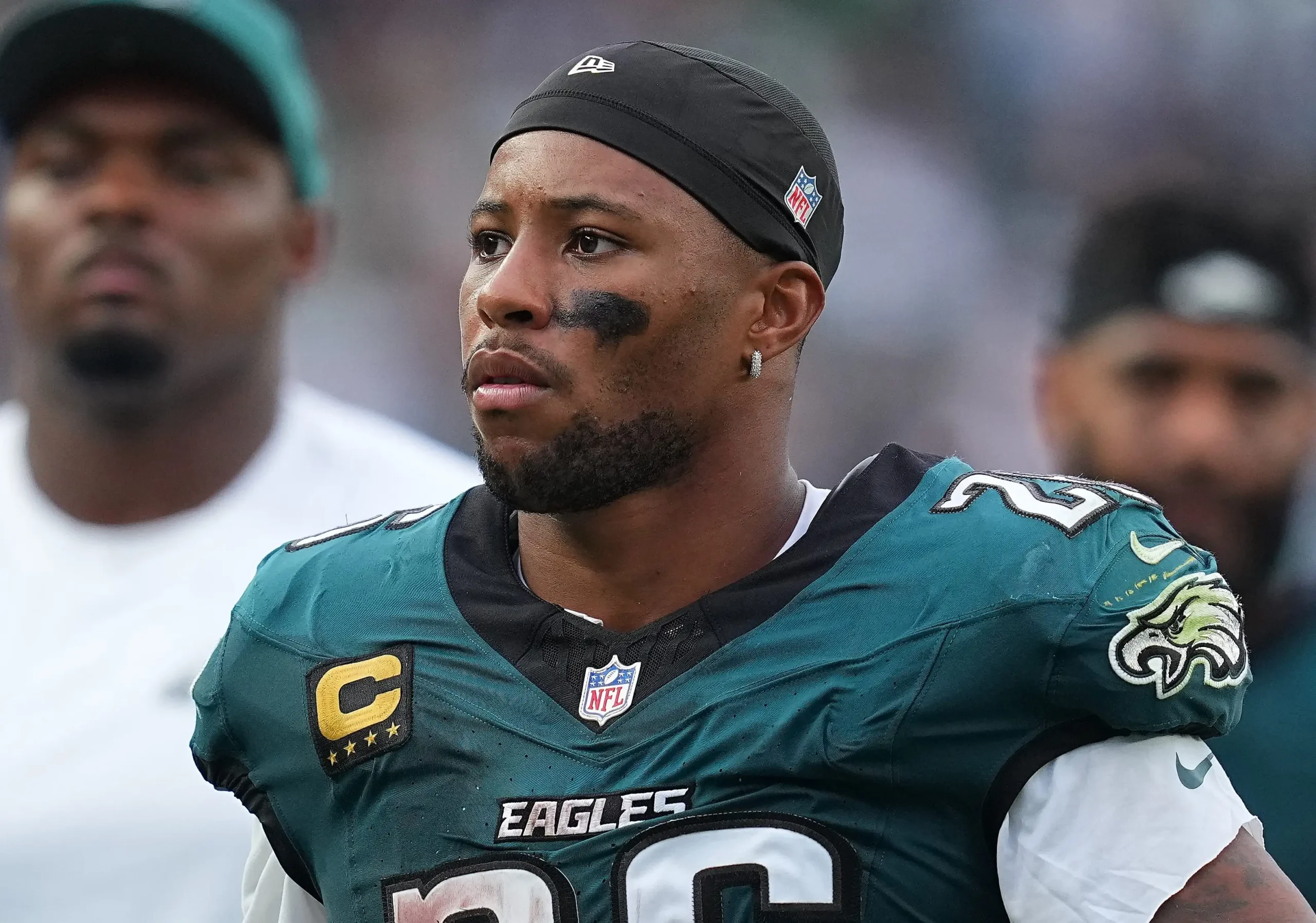 Washington commanders v philadelphia eagles philadelphia pennsylvania september 13 saquon barkley 3 e1790281077857