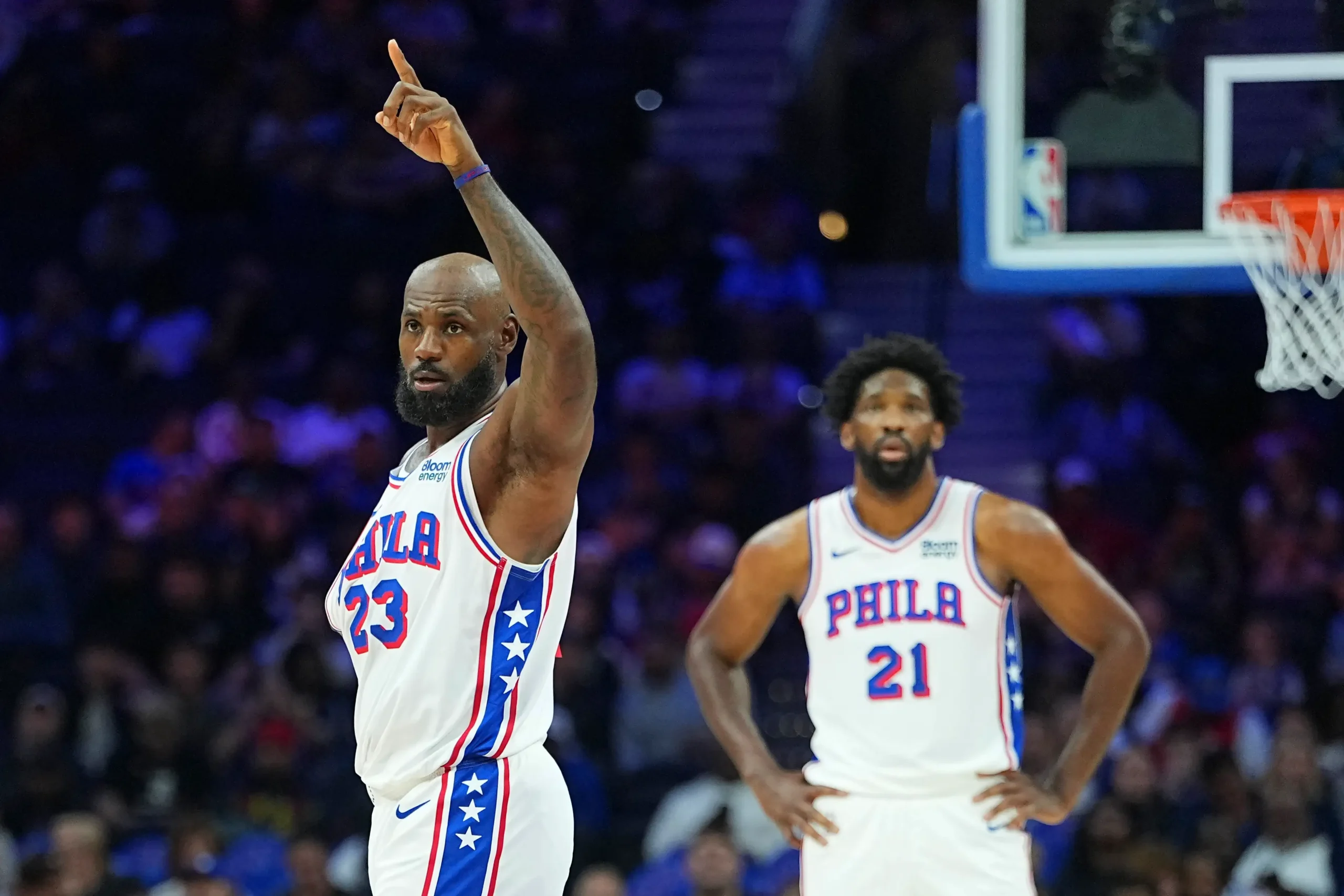 Boston celtics v philadelphia 76ers philadelphia pennsylvania october 16 lebron james 3