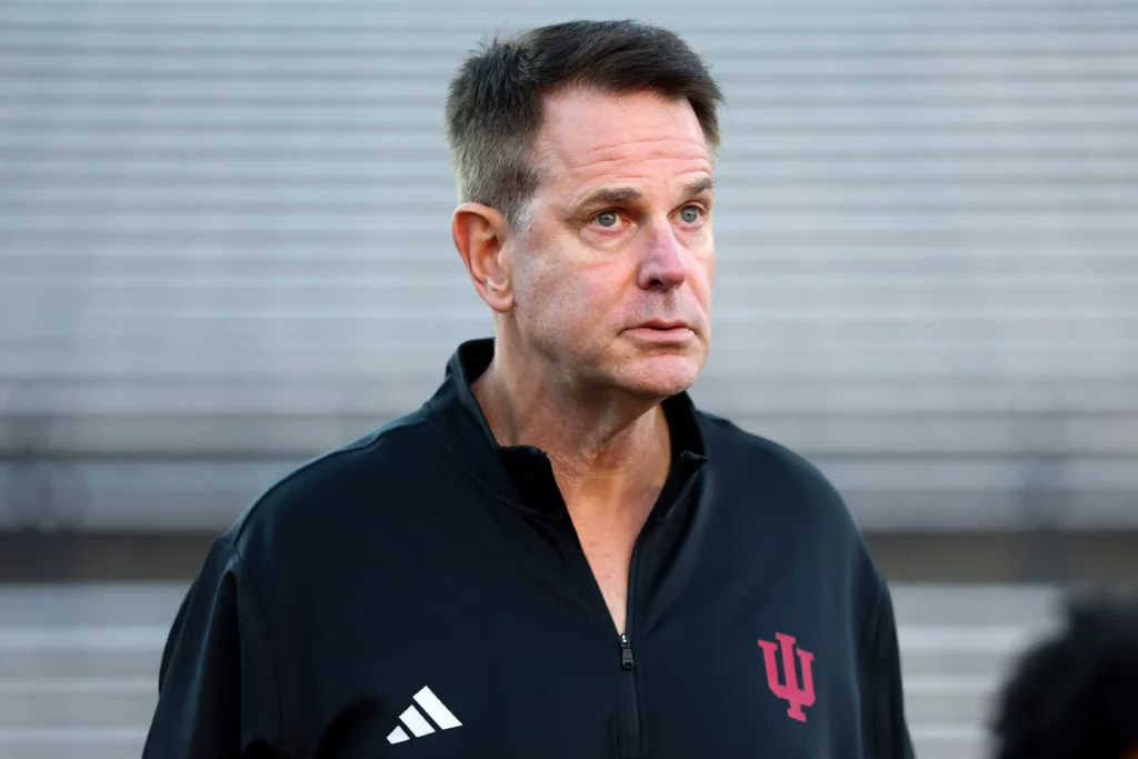 Indiana v rutgers piscataway new jersey october 03 head coach people