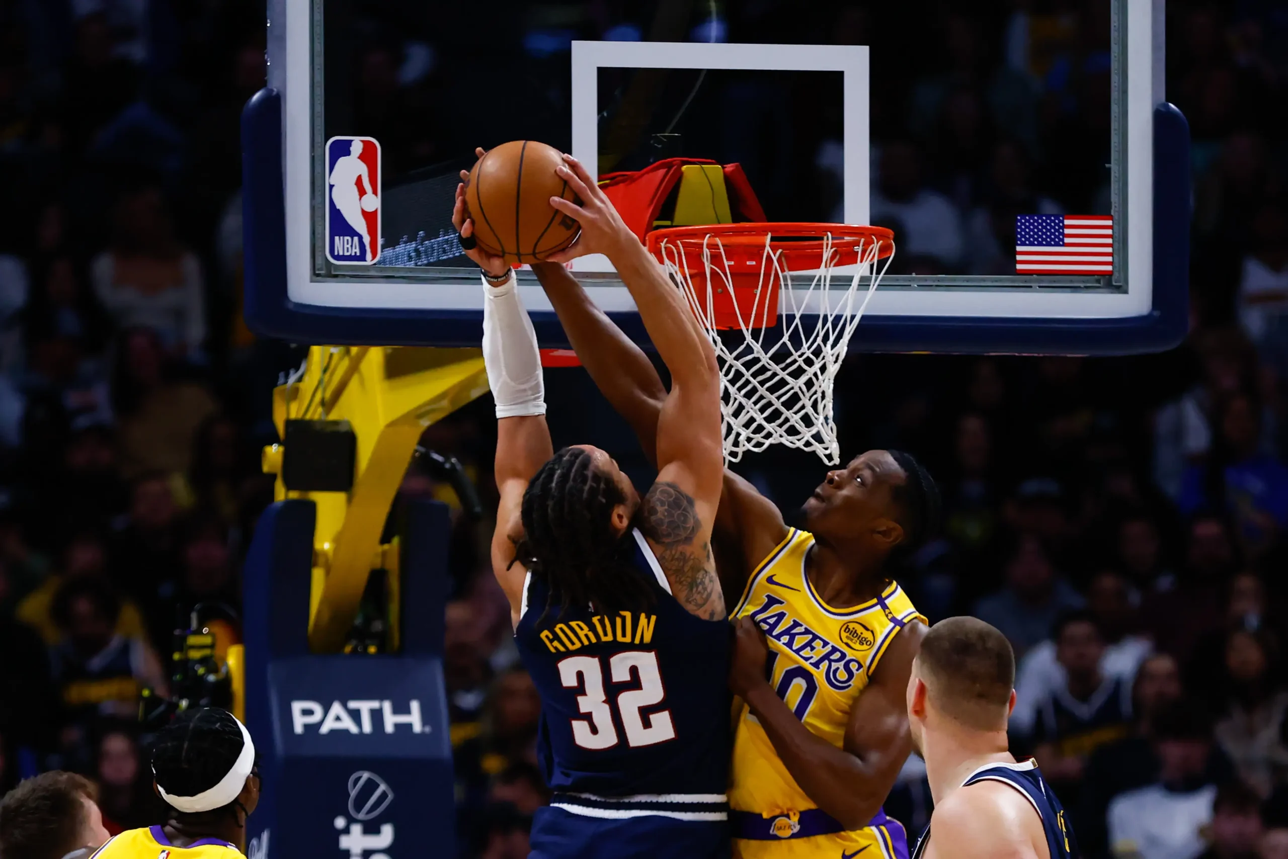 Los angeles lakers v denver nuggets denver co march 14 aaron
