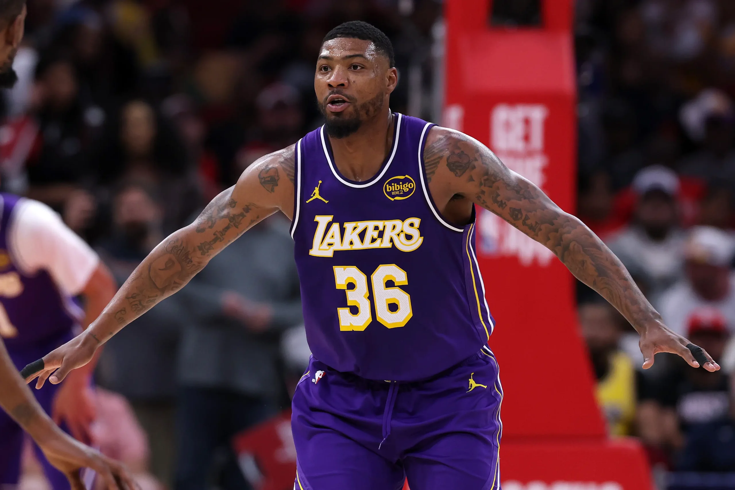 Los angeles lakers v houston rockets houston texas march 18 marcus