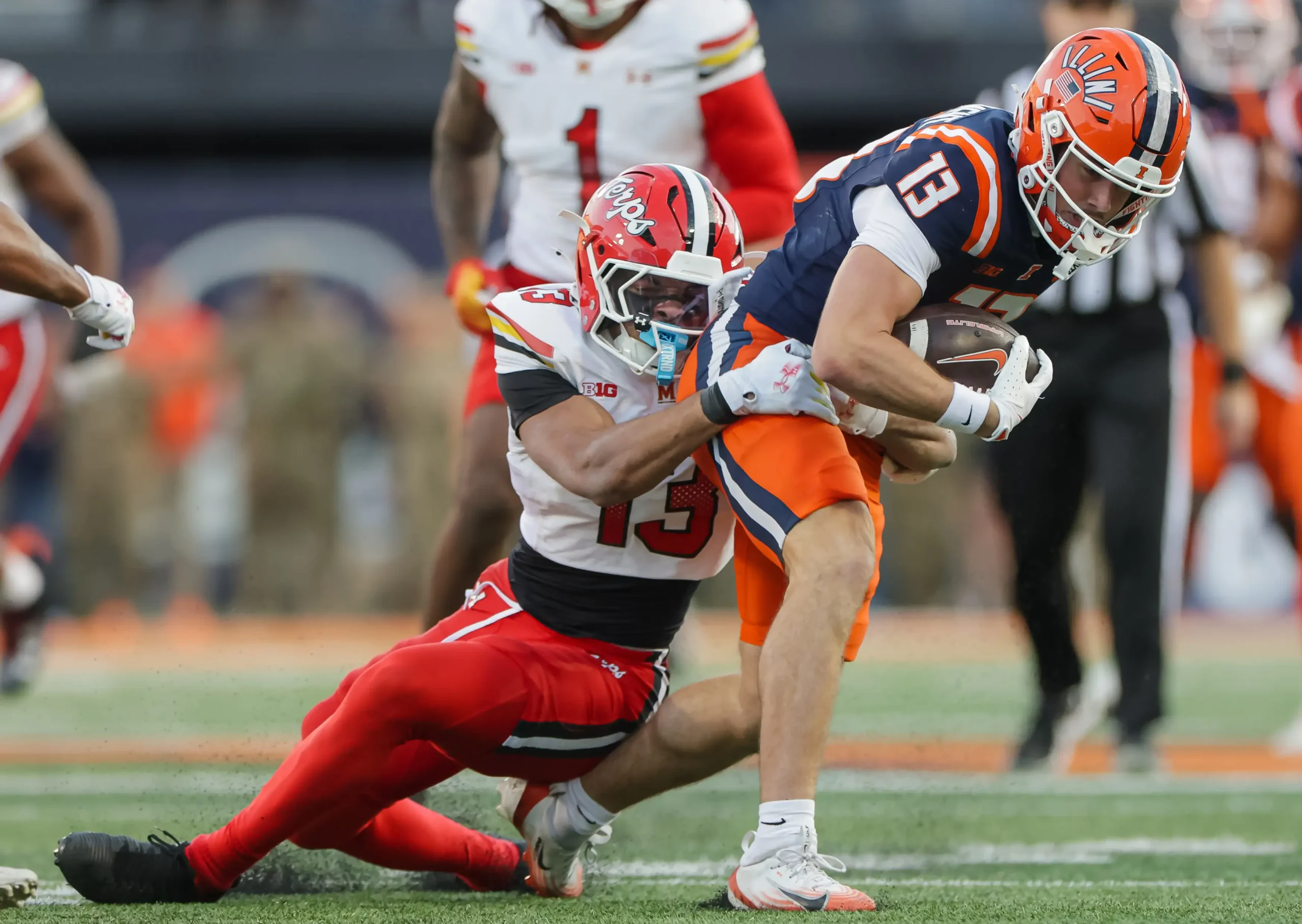Maryland v illinois champaign illinois november 15 hudson clement 13 sport