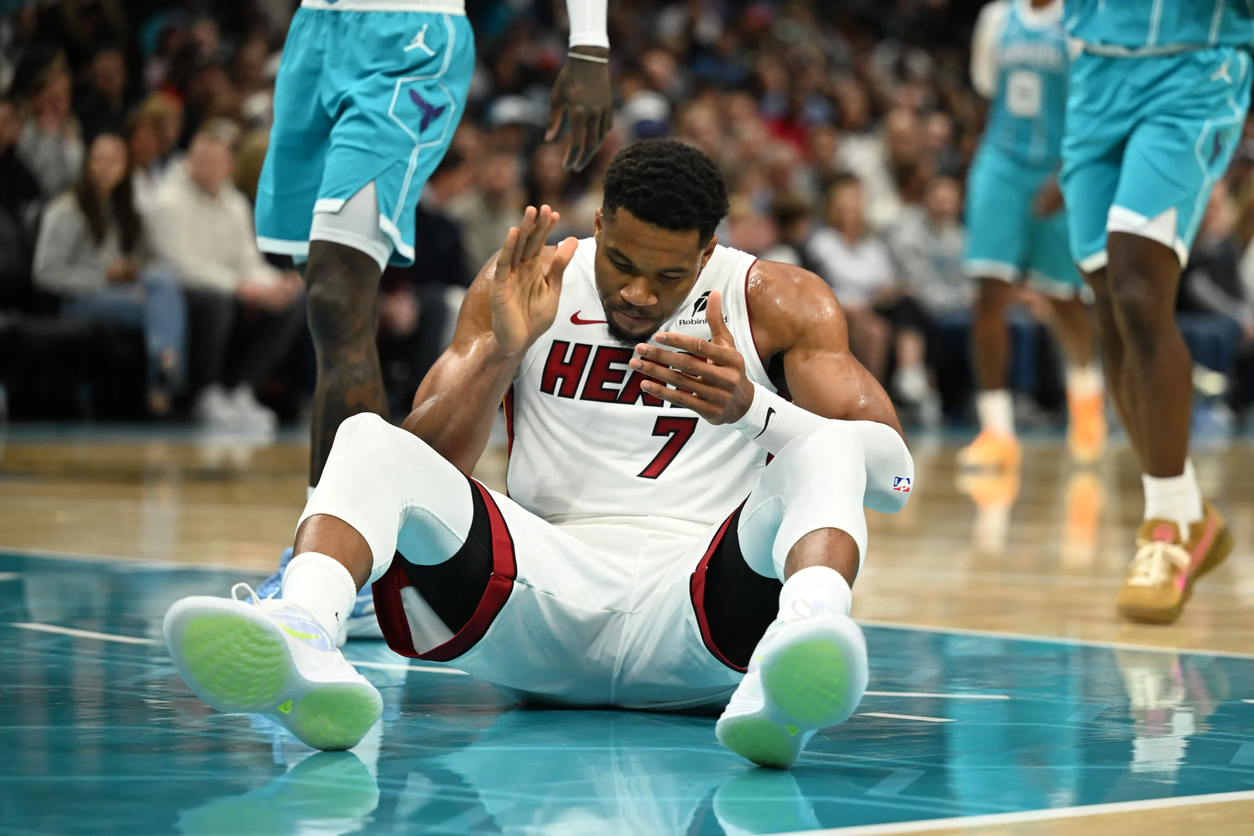 Miami heat v charlotte hornets charlotte north carolina october 24 giannis 1