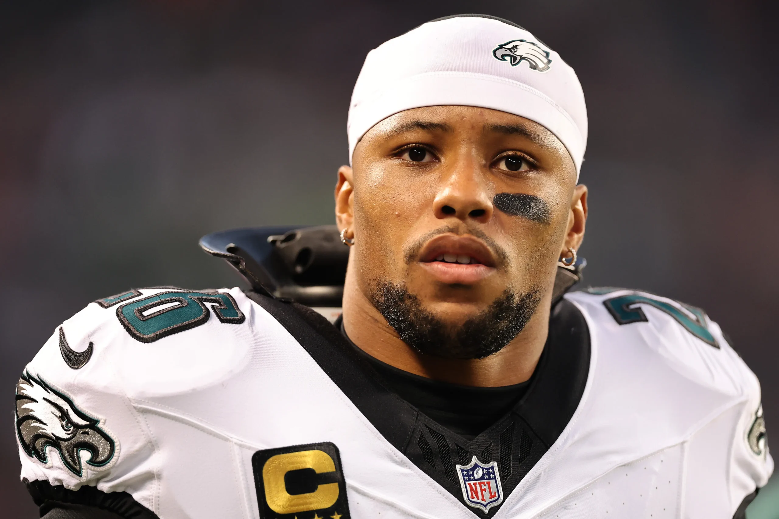 Philadelphia eagles v chicago bears chicago illinois september 28 saquon barkley 2