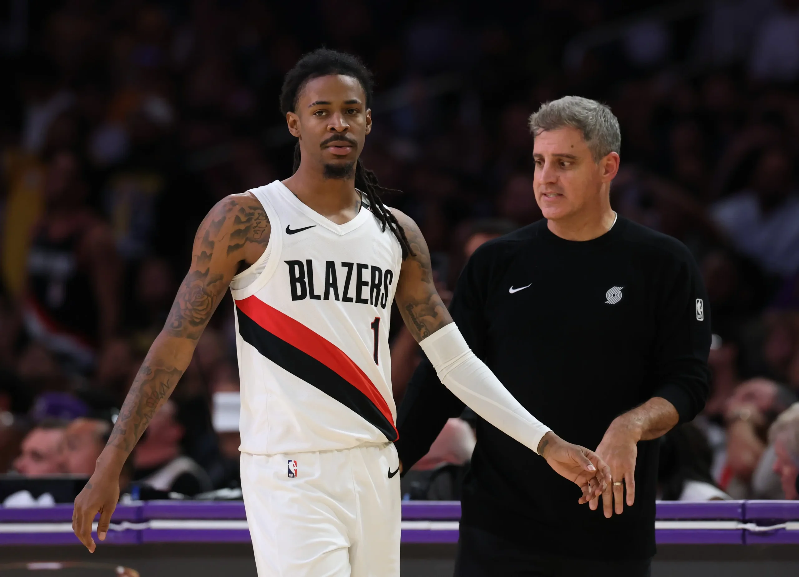 Portland trail blazers v los angeles lakers los angeles california october 8