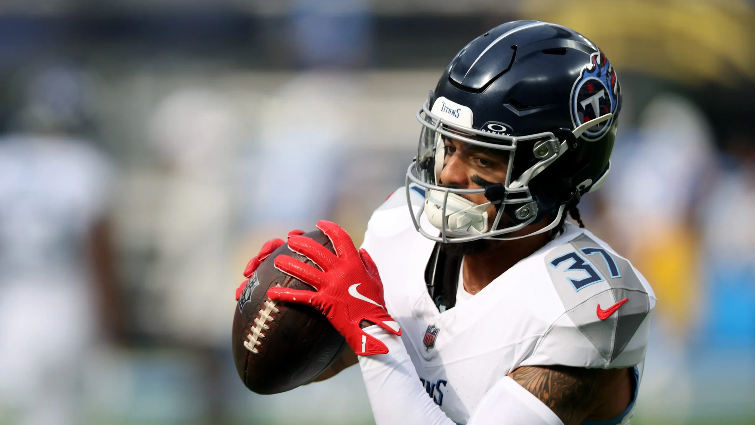 Tennessee titans v los angeles chargers inglewood california november 10 amani e1784839249332