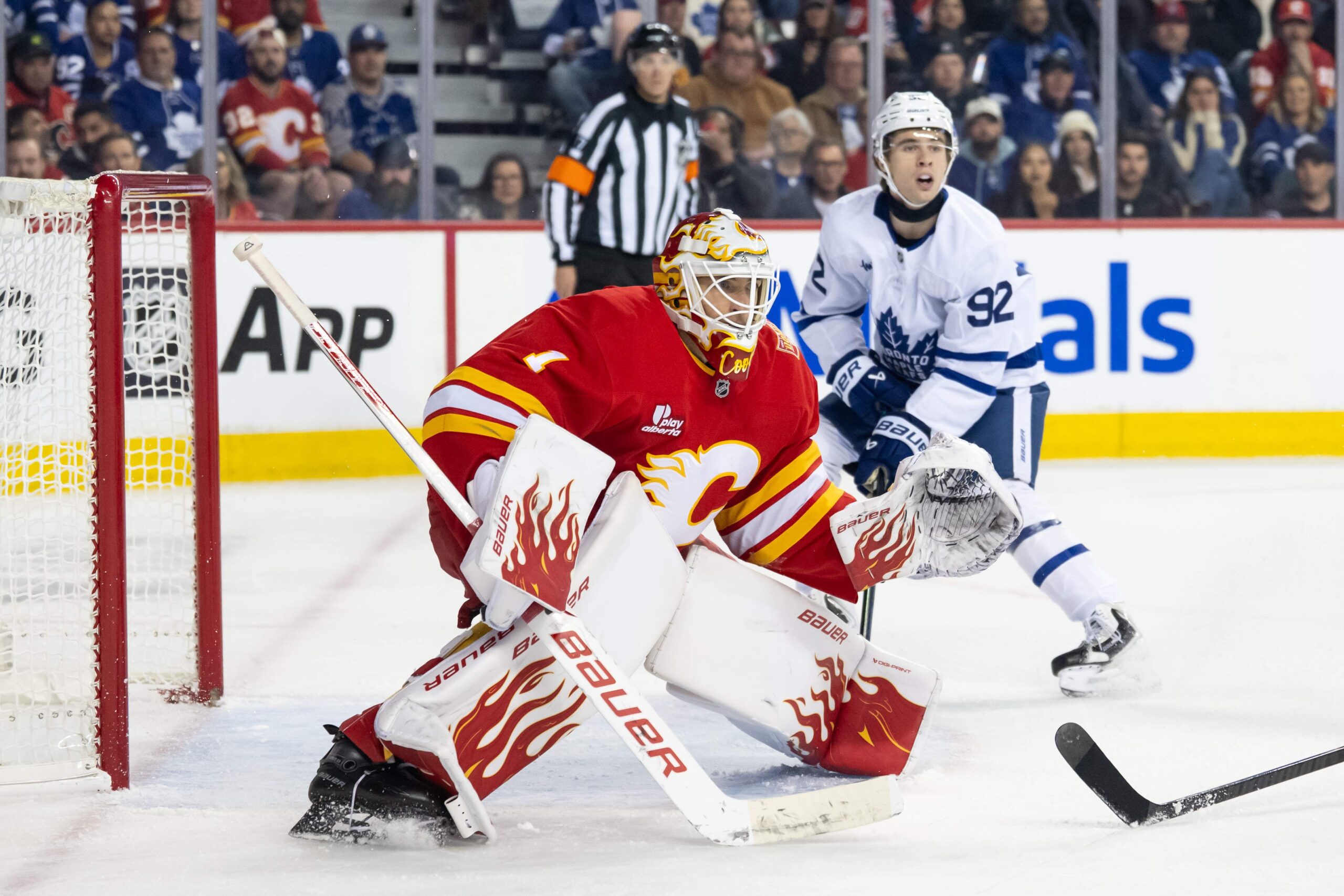 Toronto maple leafs v calgary flames calgary canada october 26 devin