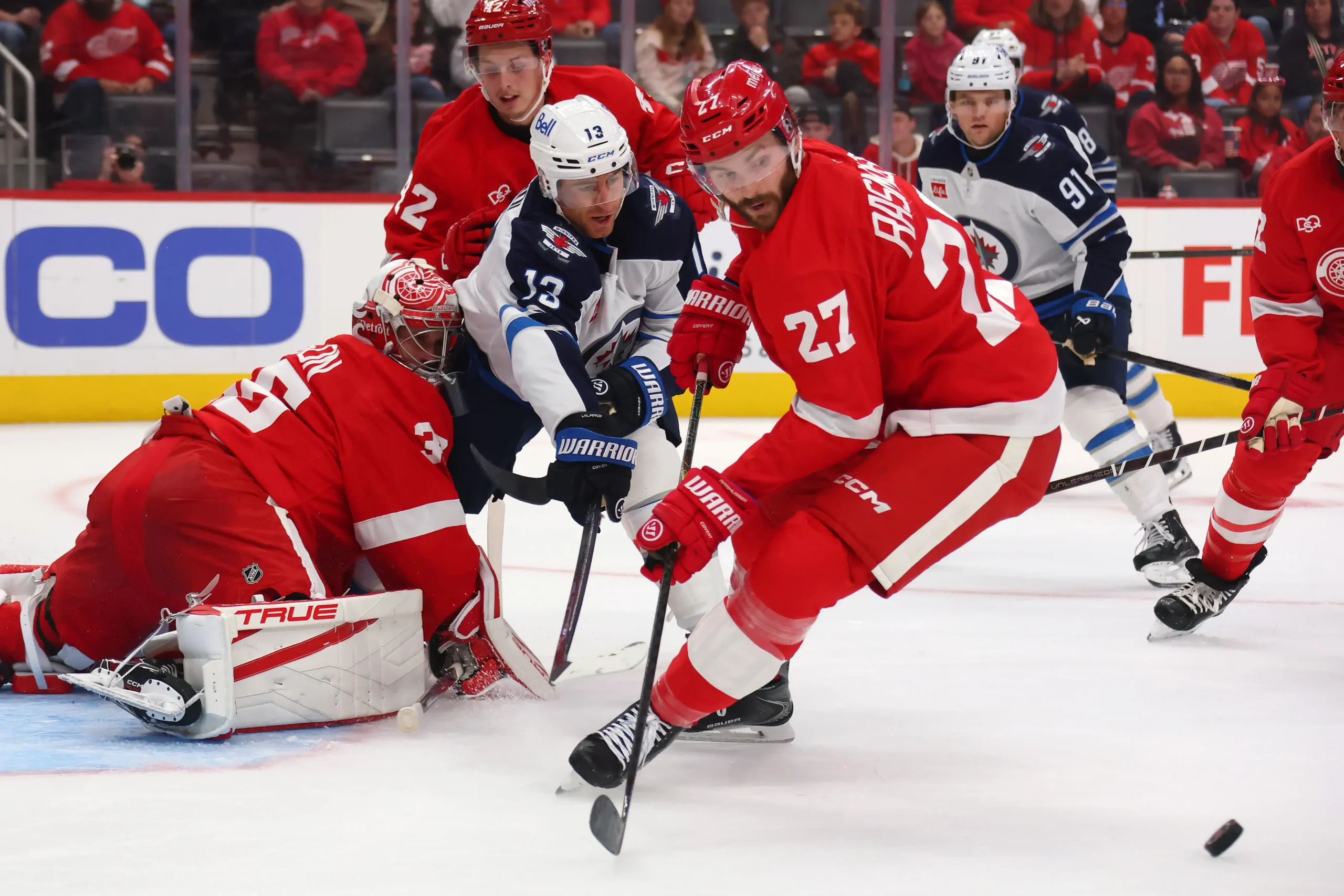Winnipeg jets v detroit red wings detroit michigan october 04 michael